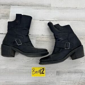Harley Davidson Motorcycle Womens Boots Size 9 Boulder 88351 Leather Zipper